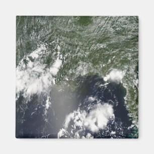 Satellit- beskåda av bukten av Mexico Magnet