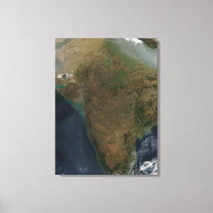Satellit- beskåda av centralen Indien Canvastryck