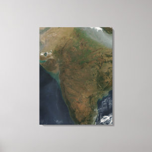 Satellit- beskåda av centralen Indien Canvastryck