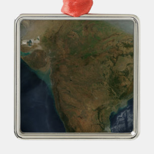 Satellit- beskåda av centralen Indien Julgransprydnad Metall