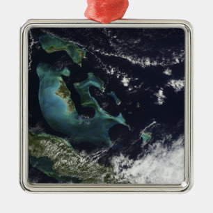 Satellit- beskåda av de Bahama öarna Julgransprydnad Metall