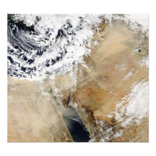 Satellit- beskåda av den medelhavs- östran fototryck