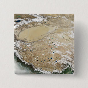 Satellit- beskåda av den tibetana platån knapp