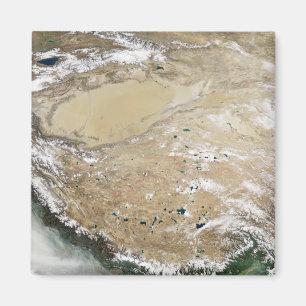 Satellit- beskåda av den tibetana platån magnet