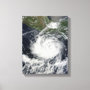 Satellit- beskåda av den tropiska stormen Darby Canvastryck