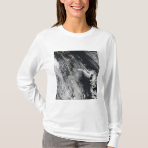 Satellit- beskåda av en aska putsar 2 t-shirt