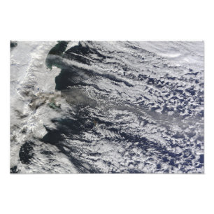 Satellit- beskåda av en aska putsar fototryck