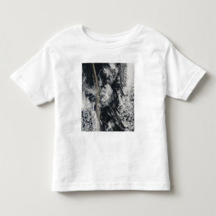 Satellit- beskåda av en aska putsar t shirt