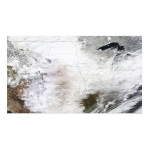 Satellit- beskåda av en massiv vinterstorm över  fototryck