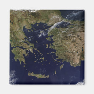 Satellit- beskåda av Grekland och Turkiet Magnet