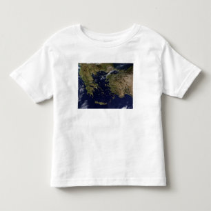 Satellit- beskåda av Grekland och Turkiet T-shirt
