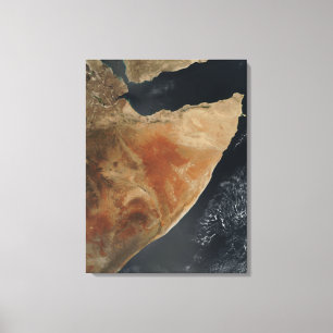 Satellit- beskåda av hornen av afrikan canvastryck