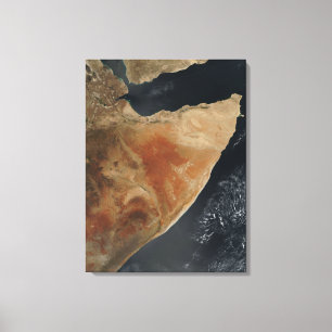 Satellit- beskåda av hornen av afrikan canvastryck
