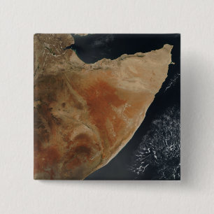 Satellit- beskåda av hornen av afrikan knapp