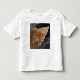 Satellit- beskåda av hornen av afrikan t-shirt