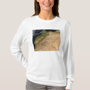 Satellit- beskåda av Marocko T-shirt