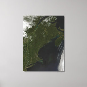 Satellit- beskåda av New England Canvastryck