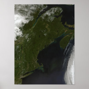 Satellit- beskåda av New England Poster