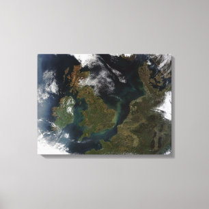 Satellit- beskåda av Northern Europe Canvastryck