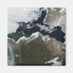 Satellit- beskåda av Northwest Kanada Magnet