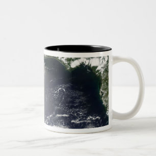 Satellit- beskåda av olje- läcka Två-Tonad mugg
