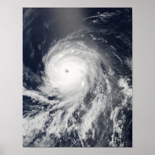 Satellit- beskåda av orkanen Celia Poster