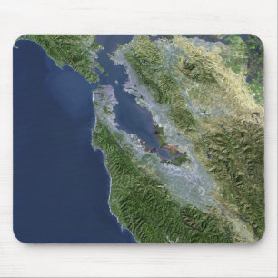 Satellit- beskåda av San Francisco, Kalifornien Musmatta