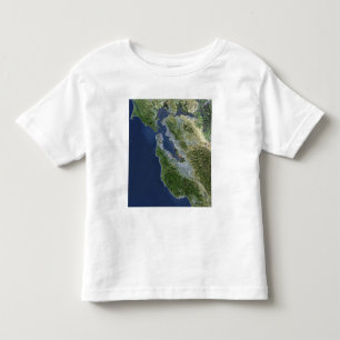 Satellit- beskåda av San Francisco, Kalifornien Tee Shirt