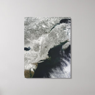 Satellit- beskåda av snö canvastryck
