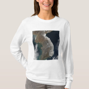 Satellit- beskåda av snowfall t shirt