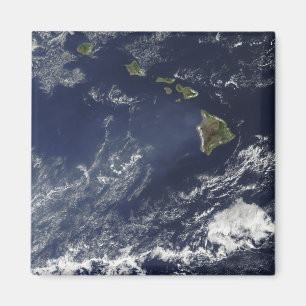 Satellit- beskåda av vulkanisk dimma magnet