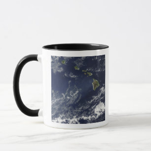Satellit- beskåda av vulkanisk dimma mugg