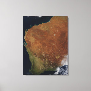 Satellit- beskåda av westerna Australien Canvastryck