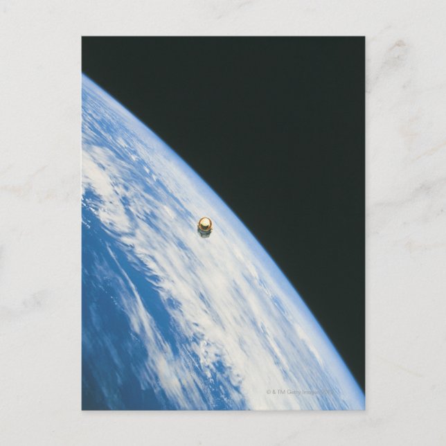Satellit- i omlopp vykort (Framsida)