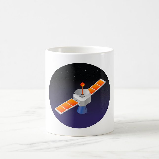 Satellit i rymden kaffemugg (Skapare uppladdad)