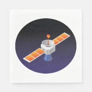 Satellit i rymden pappersservett