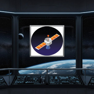 Satellit i rymden poster