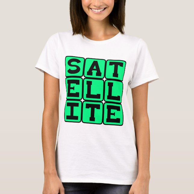 Satellit, kretsande objekt tee shirt (Framsida)
