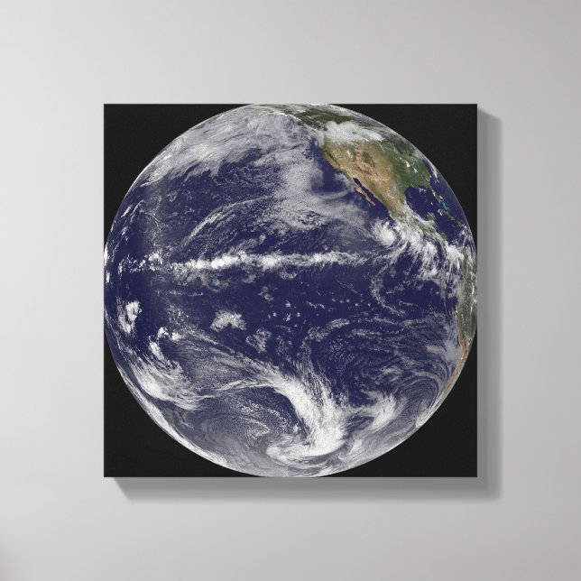 Satellitbild av jorden canvastryck (Framsida)