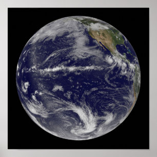 Satellitbild av jorden poster