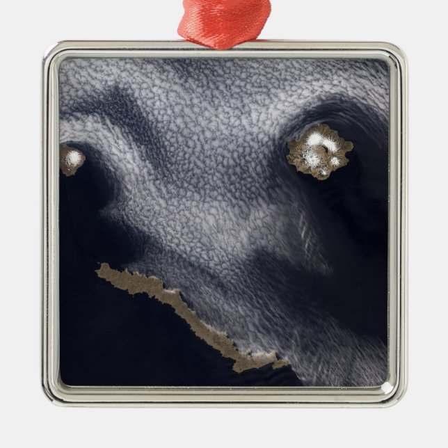 Satellitbild av Semisopochnoi-ön Julgransprydnad Metall (Framsidan)