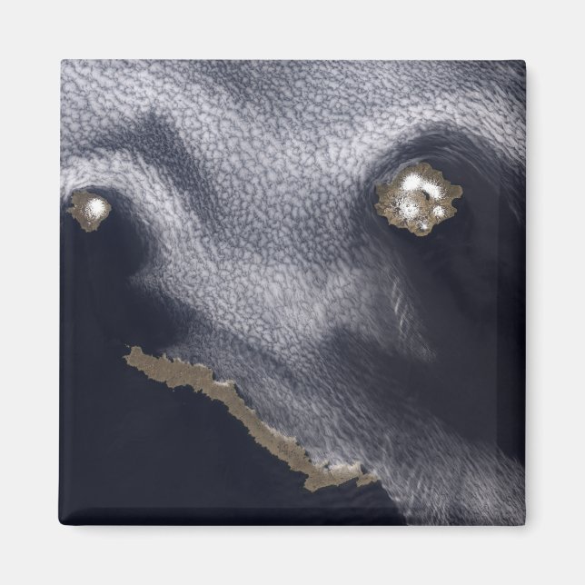 Satellitbild av Semisopochnoi-ön Magnet (Framsidan)