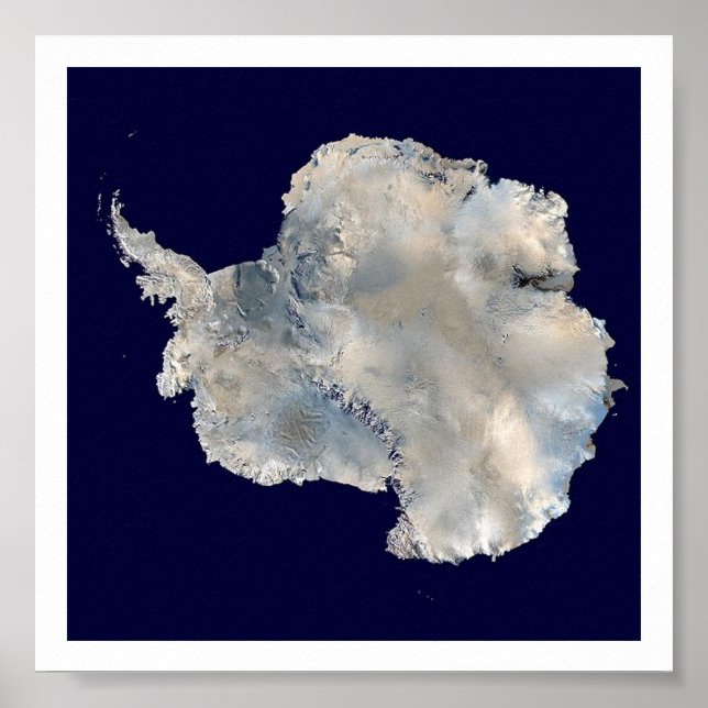 Satellitbild från Antarctica Poster (Framsidan)