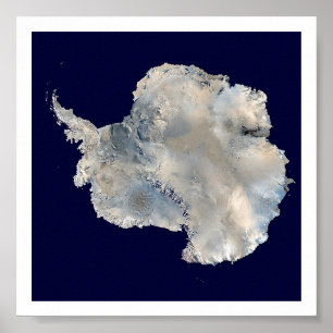 Satellitbild i Antarktis Poster