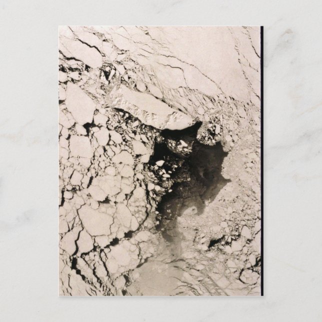 Satellitbilden av Matthew-ön, Bering Sea Vykort (Framsida)