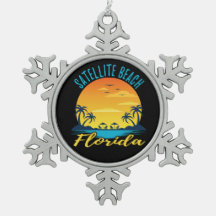 Satellite Beach Florida Handflatan Träd Beach