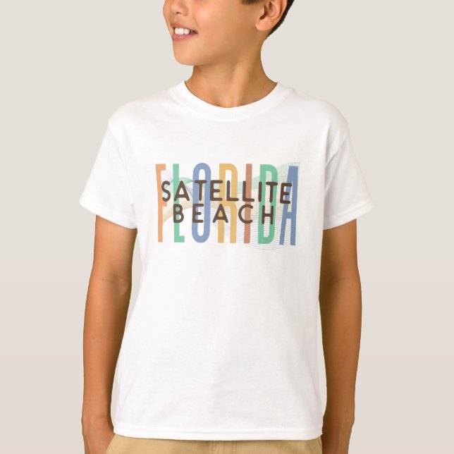 Satellite Beach Florida (Sand Vågar) T Shirt (Framsida)