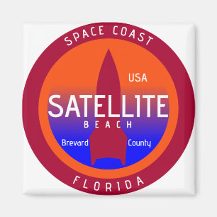 Satellite Beach Space Kusten Magnet