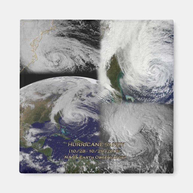 Satellite Collage View of Hurricane Sandy Magnet (Framsidan)