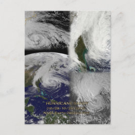 Satellite Collage View of Hurricane Sandy Vykort